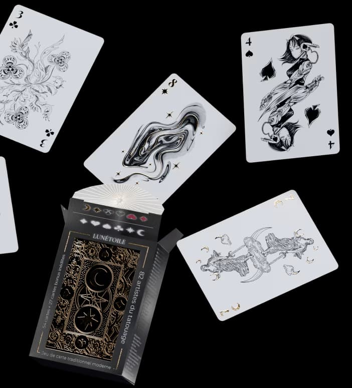 scattered cards display desktop